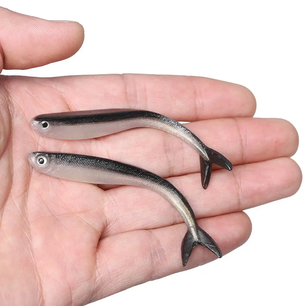 Señuelos de silicona plateados 8 cm – Camarón y lombrices carnada - imagen 5