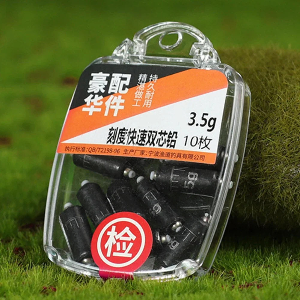 Plomada de peso de Pesca, herramienta de Pesca suave, Escala de doble núcleo, disparo de gota de agua, 2,5g/3,0g/3,5g/4,0g, 10 piezas - imagen 5