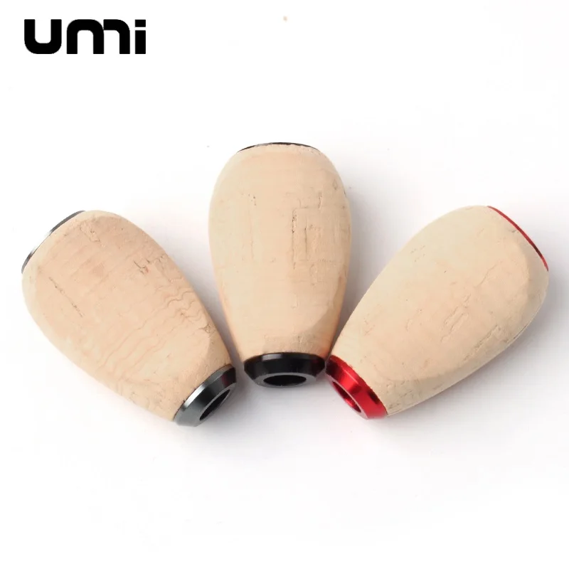 Ruke 1 pieza de carrete de pesca perilla de madera Baitcasting carrete giratorio mango perilla incluye 2 uds rodamientos accesorio de carrete DIY para tipo Sh/Dai