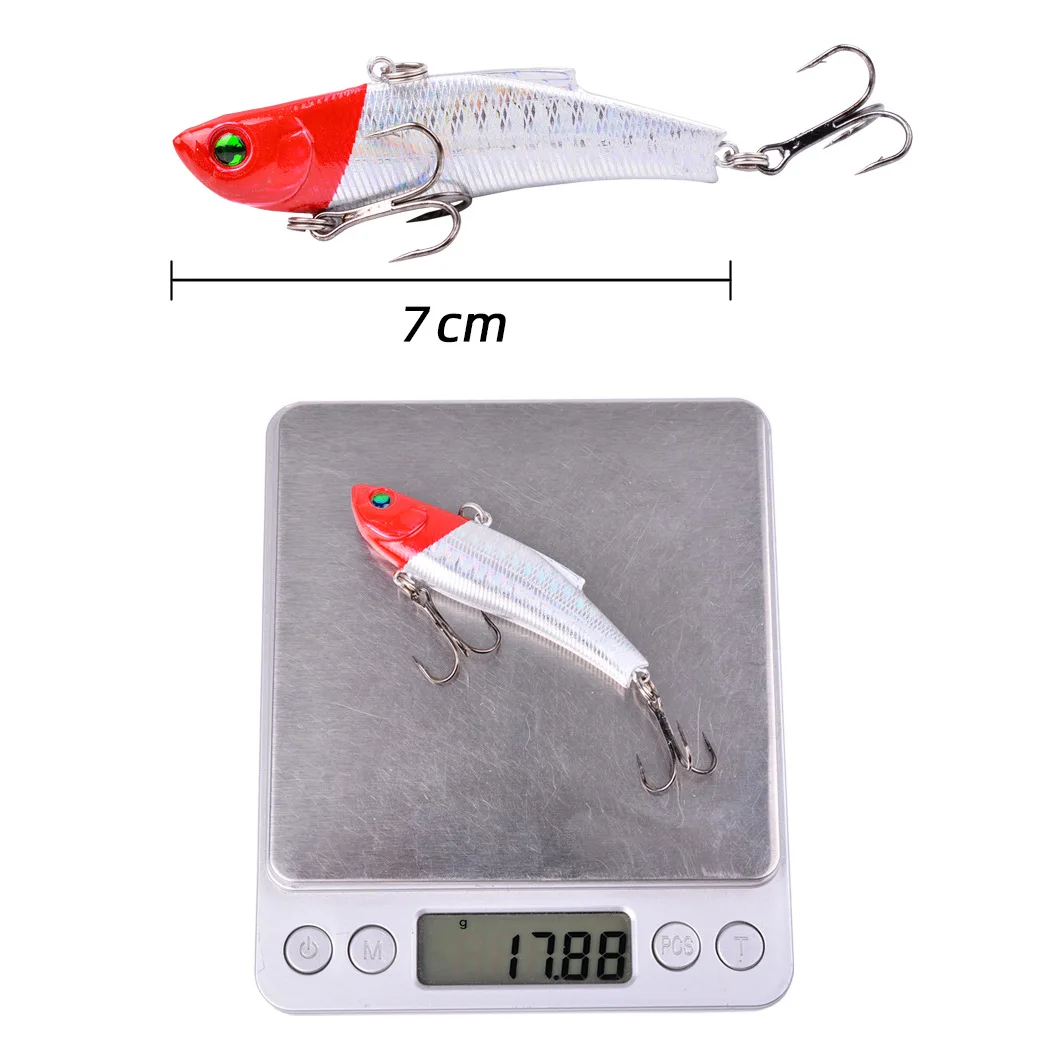 Señuelo de pesca con vibración VIB, 7cm, 18g, fundición larga, Rattlin Iscas, Wobbler Artificial, cebo duro de plástico, aparejos de carpa para nadar, 1 Uds. - imagen 4