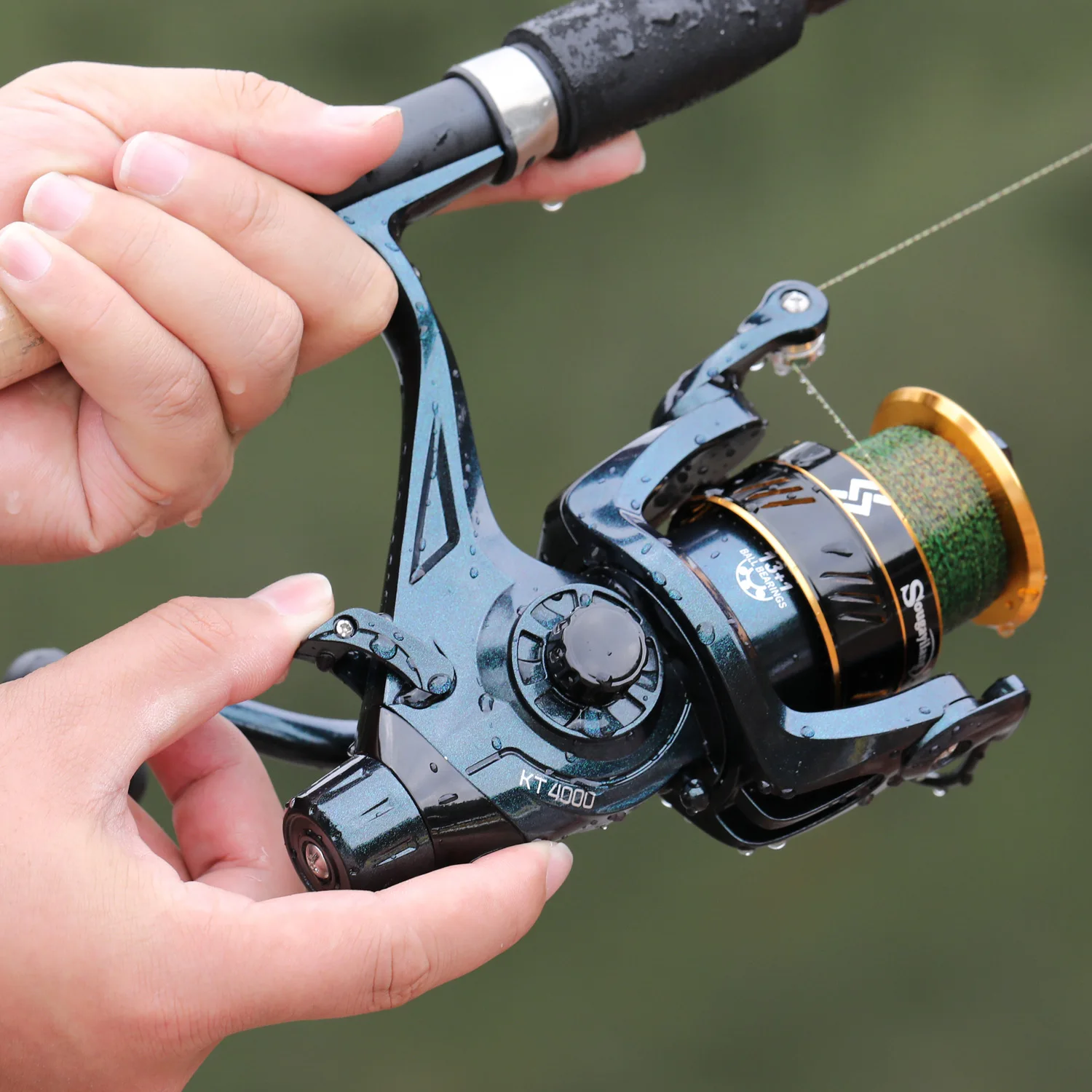 Carrete giratorio Sougayilang – Doble arrastre 10-20 kg pesca marítima - imagen 4