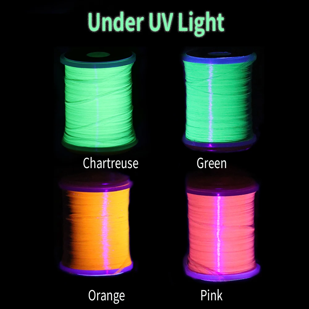 WIFREO 200D UV resaltado hilo para atar moscas neón hilo para atar moscas hilo para atar moscas salmón bajo patrón de mosca Material para atar - imagen 5