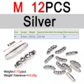M 12pcs Silver