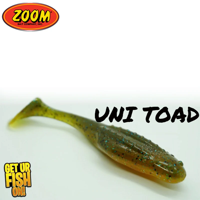 Zoom USA importado Mag Uni Toad 4 pulgadas cola en T rana pez señuelo suave objetivo de Texas - imagen 3