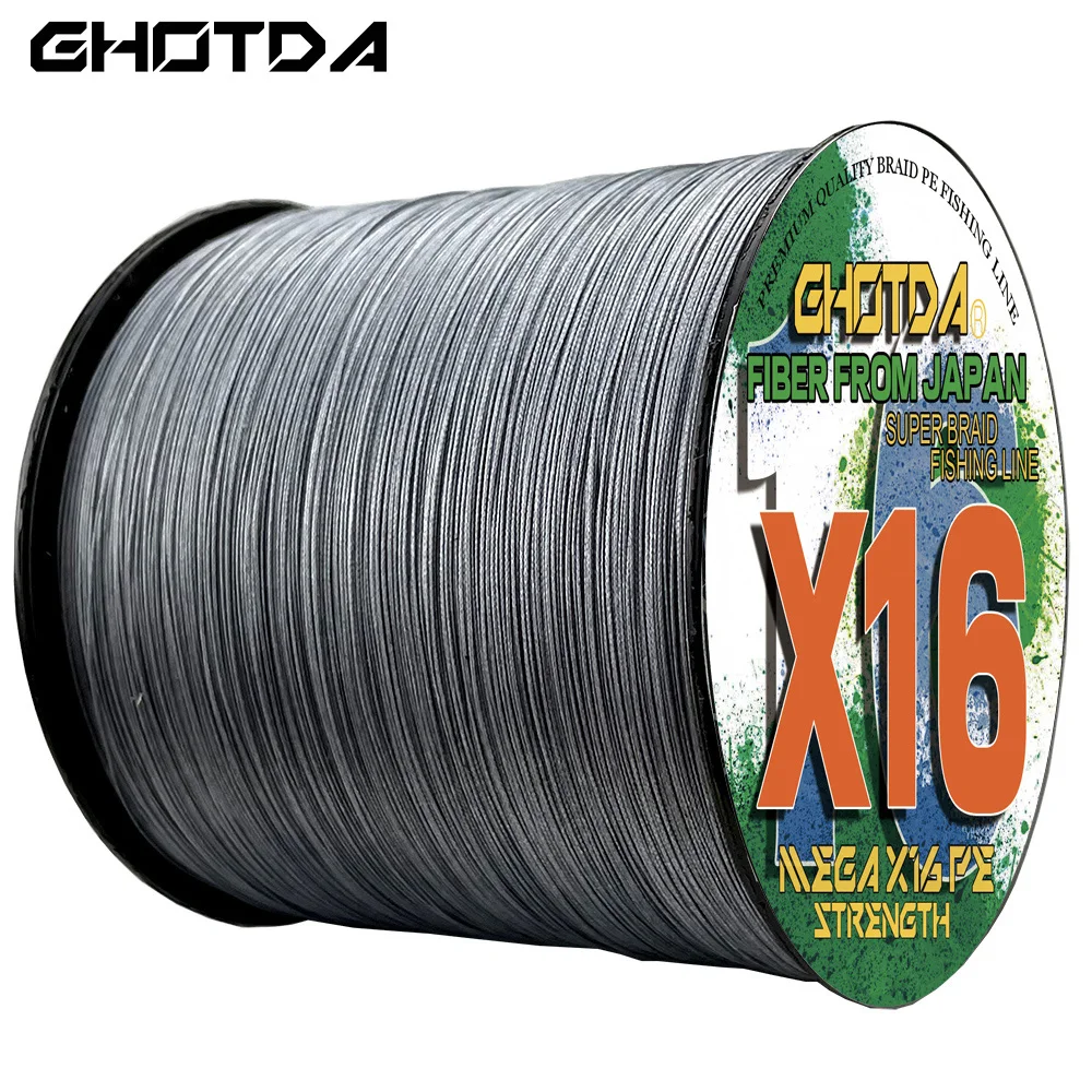 Línea de pesca trenzada de PE de 16 hebras, herramienta de línea de pesca de mar de carpa, multifilamento, alta resistencia, 25-200LB, 100M, nueva actualización - imagen 2