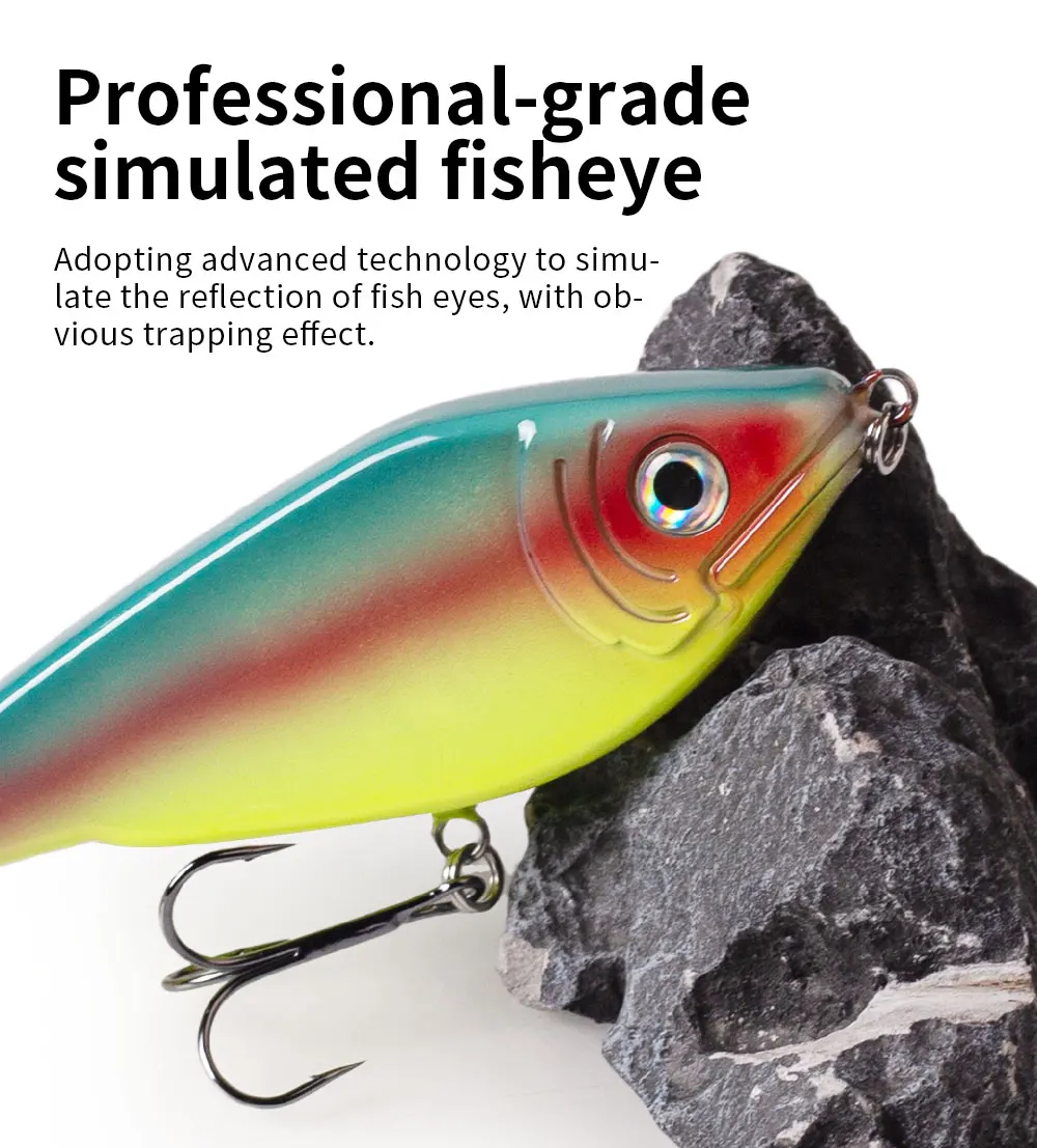 Hanlin hundimiento Glide Jerkbait 75/90/120/150/mm Muskie señuelo de pesca Swimbait Popular Lucio duro Jerk cebo Crankbait Wobbler aparejos - imagen 5