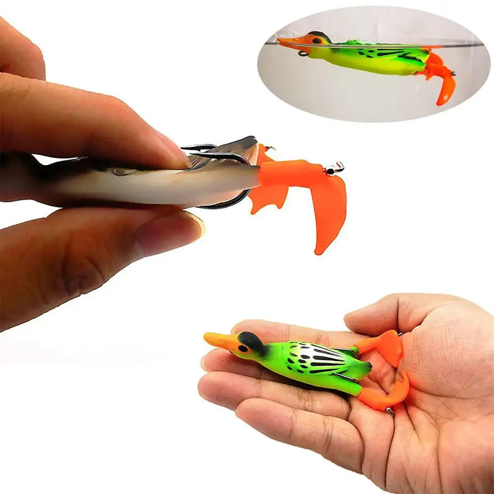 Señuelo de pesca de pato hélice Flipper, ojos 3d, cebo Artificial, aparejos de pesca para agua salada y dulce, señuelos blandos, 9cm, 11g - imagen 2
