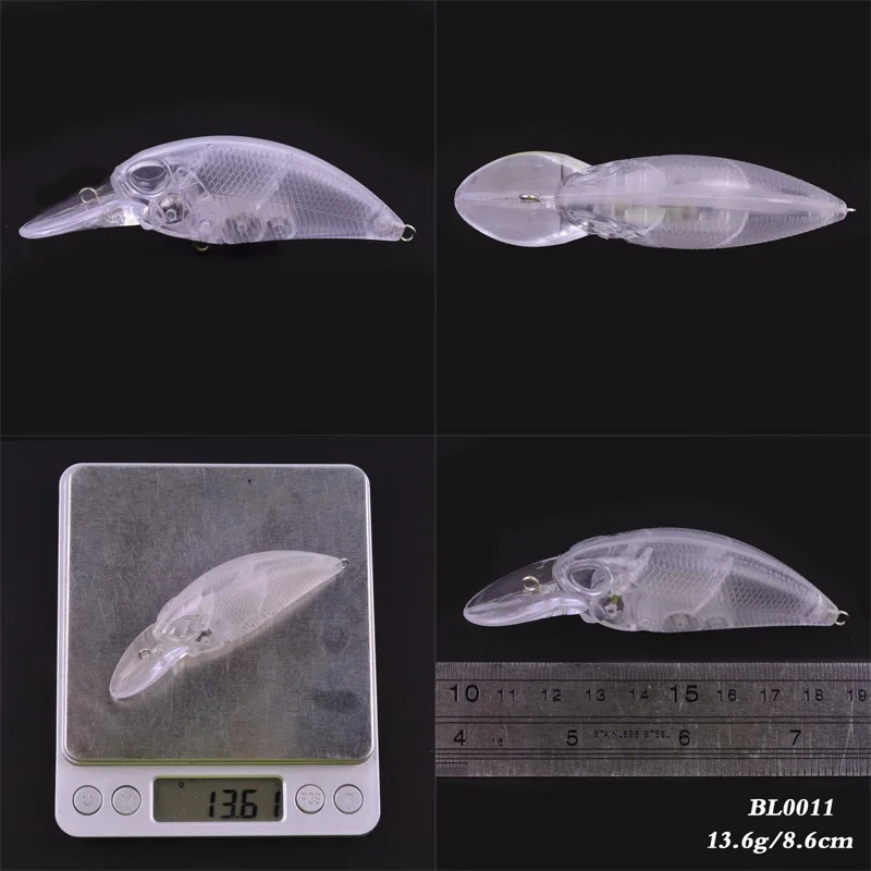 Wobbler-señuelos de pesca de Lucio, cebo Artificial en blanco con múltiples secciones articuladas, Crankbait, cebo de pez falso sin pintar, bricolaje - imagen 2