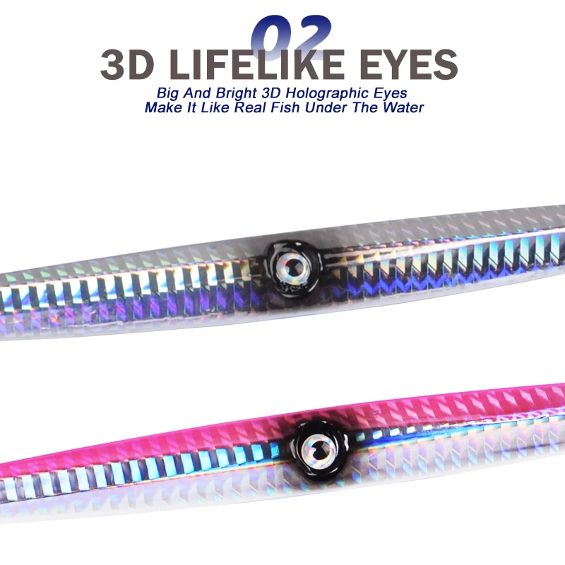 OBSESSION J21 60g 80g 100g pesca de agua salada señuelo de Jigging de Metal plantillas de hundimiento rápido cebo Shore Bass cebos de plantilla de pesca de fundición larga - imagen 5