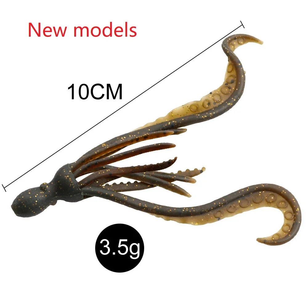 MAGBLUE-señuelo blando de Pesca de silicona, cebo Artificial de 12cm/2,3g, Material TPR, pulpo, calamar, 4 unidades por lote - imagen 3