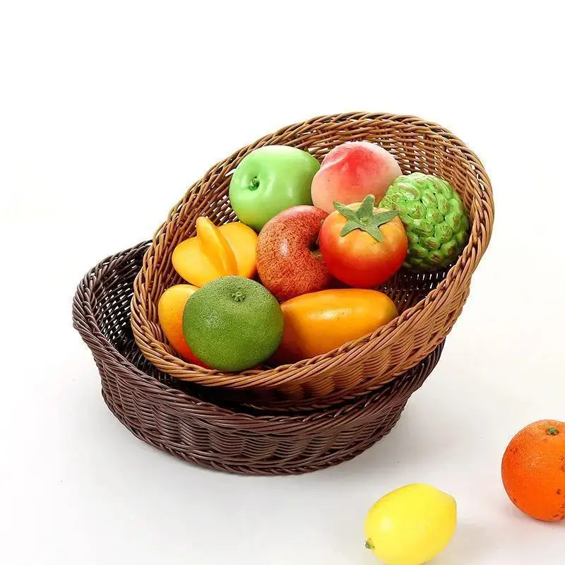 Cesta Expositora de Ratán para Frutas y Verduras