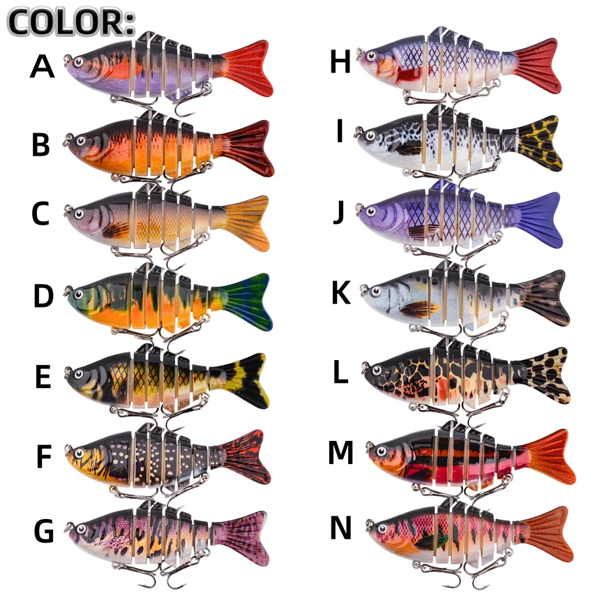 1 Uds Wobblers señuelo de pesca multisección 15g Minnow 7 cebo duro Artificial Isca articulado Crankbait Trolling Bass Pike aparejos de perca - imagen 5