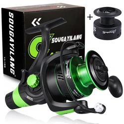Sougayilang carrete de pesca agua salada 2000-6000 velocidad carpa