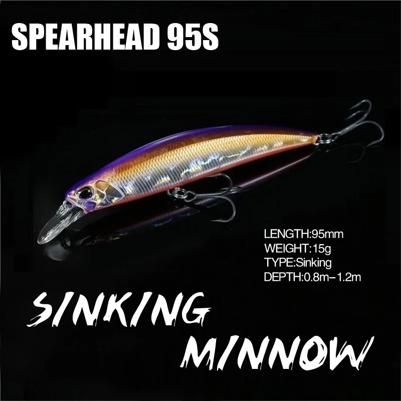 Señuelo de pesca 2025 Real Jerkbait 95mm 15g Wobblers Ryuki 95 cebo duro Minnow Japón cebos que se hunden lubina Duo señuelo para Lucio de pesca - imagen 2