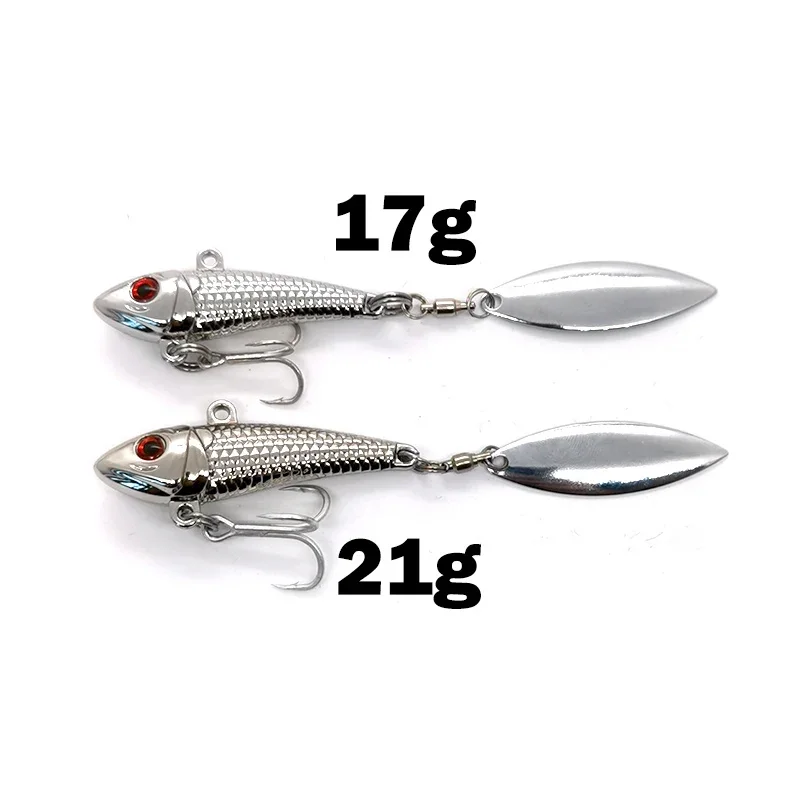 Nuevo señuelo cuchara Vib 17g 21g Señuelos de Pesca de Metal lentejuelas Spinner vibración cebo de Pesca en hielo duro Pesca Jigging Japón aparejos de invierno - imagen 3