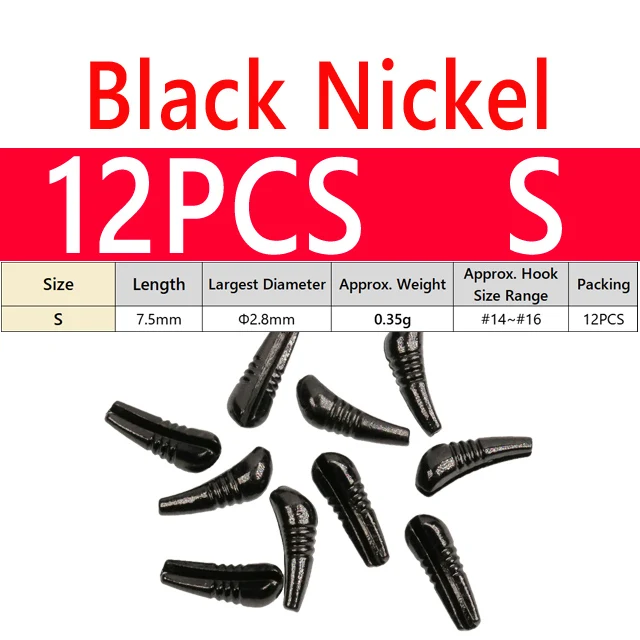12PCS S Bk Nickel
