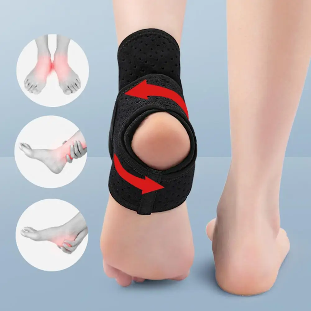 Tobillera de compresión ajustable para hombre y mujer, tobillera para el dolor en el pie, esguince de tobillo, tendinitis de Aquiles, 1 ud. - imagen 2