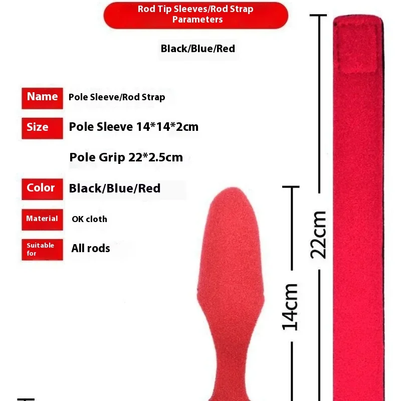 Correa para caña de pescar con capucha, correa para caña de velcro, vendaje de pesca antideslizante con correa elástica, correa para caña Luya - imagen 4