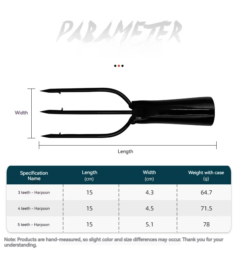Arpón de pesca acero inoxidable multipunta para ríos lagos y hielo - imagen 4