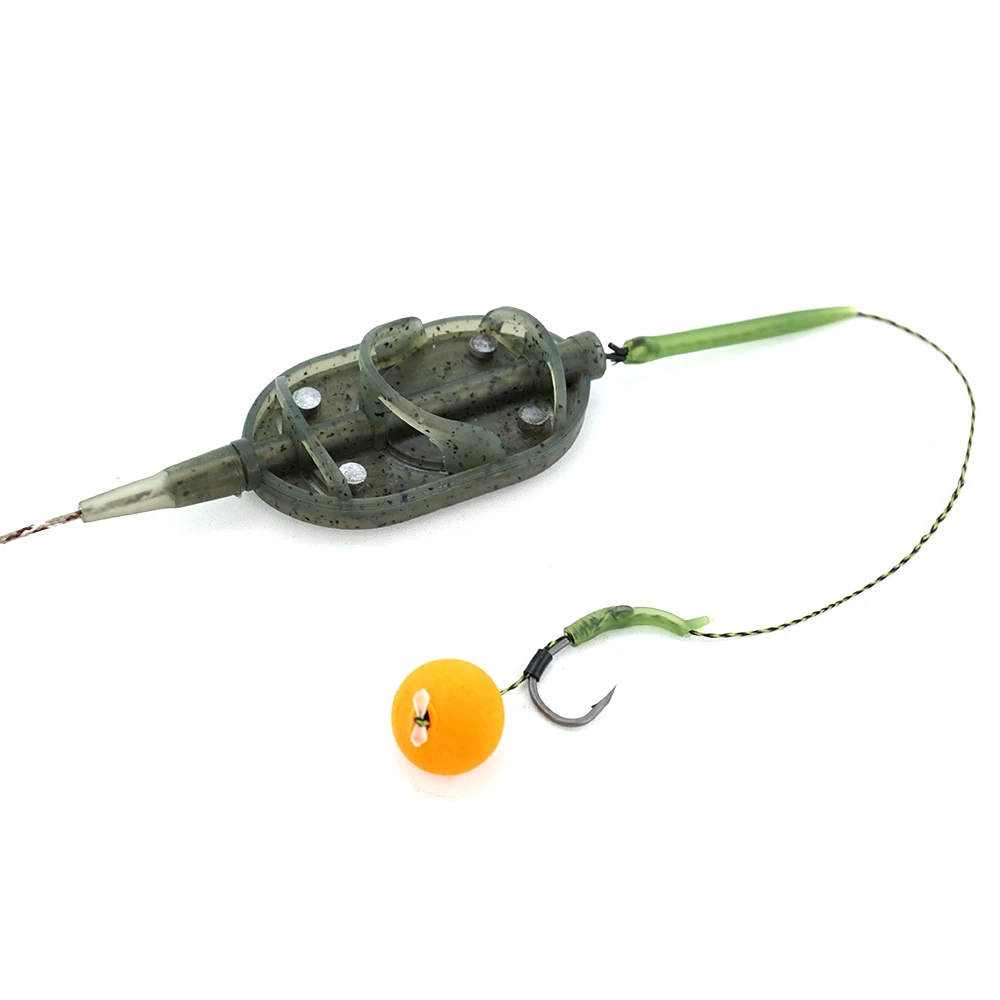 Hirisi jaula alimentadora de método de pesca de carpa, accesorio de aparejos de pesca de cebo de liberación rápida, 30g/40g/50g/60g - imagen 2