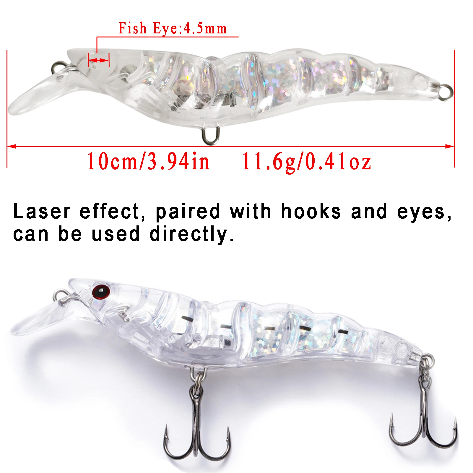Free Fisher señuelos de lápiz DIY sin pintar con sonajeros holográficos - imagen 2