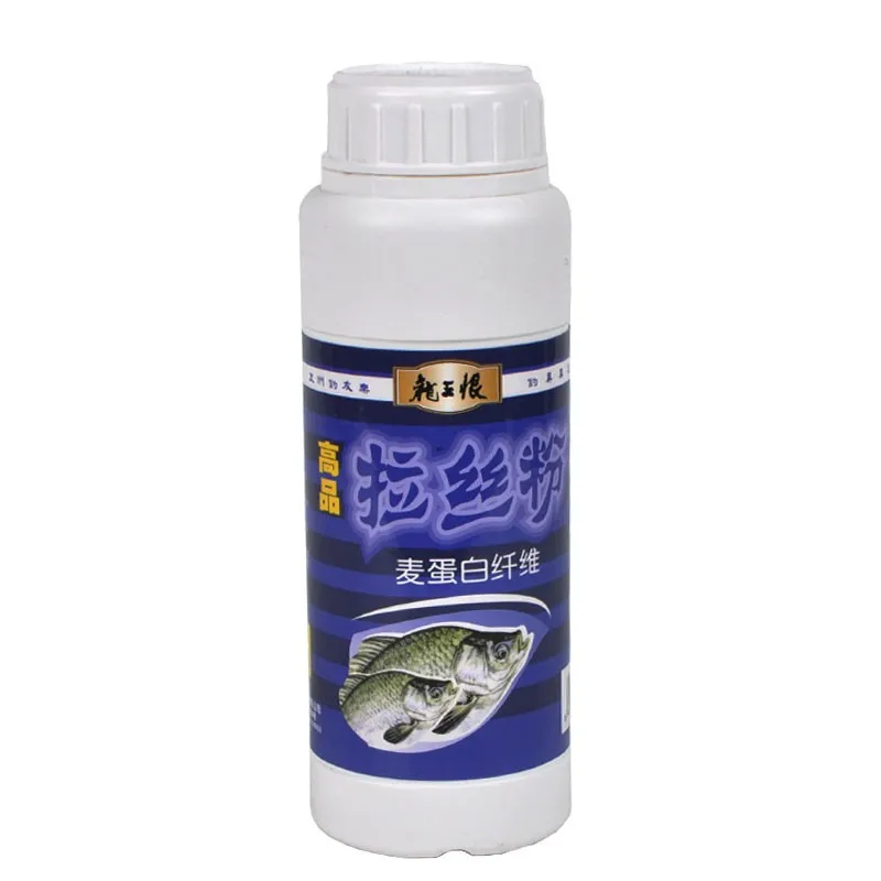 Polvo de dibujo de alambre de Proteína de Trigo puro embotellado 250G viscosidad filamento grueso cebo de tracción Buen Estado - imagen 5