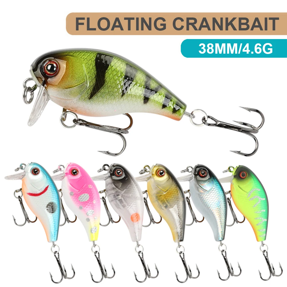 Señuelos de Pesca flotantes, Micro Crankbait Wobbler, cebo duro Artificial Jerkbait, accesorios de pesca para trucha lubina YG147, 3,8 cm, 4,6g - imagen 2