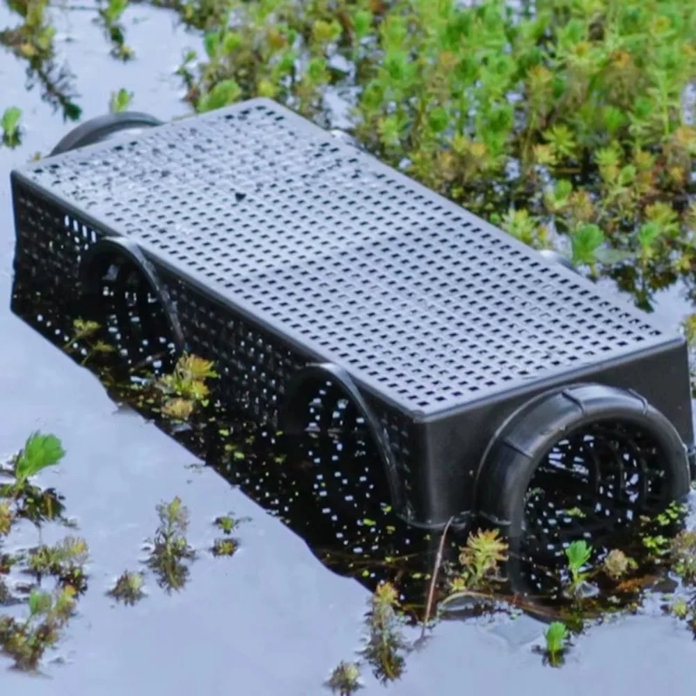 5 uds 2025 jaula de red de pescado negra tira de red olla de pesca olla de pesca jaula de Anguila sin fin duradera - imagen 3