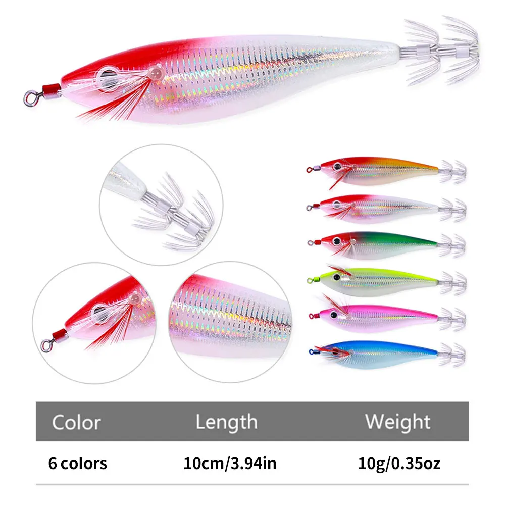 Señuelos calamar luminosos 10cm – Jigs artificiales pesca mar - imagen 2
