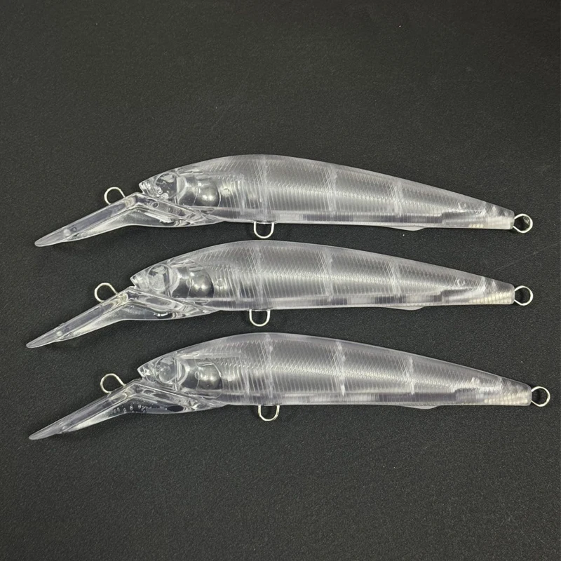 Minnow sin pintar para trolling – Swimbait delgado hundimiento lento - imagen 4