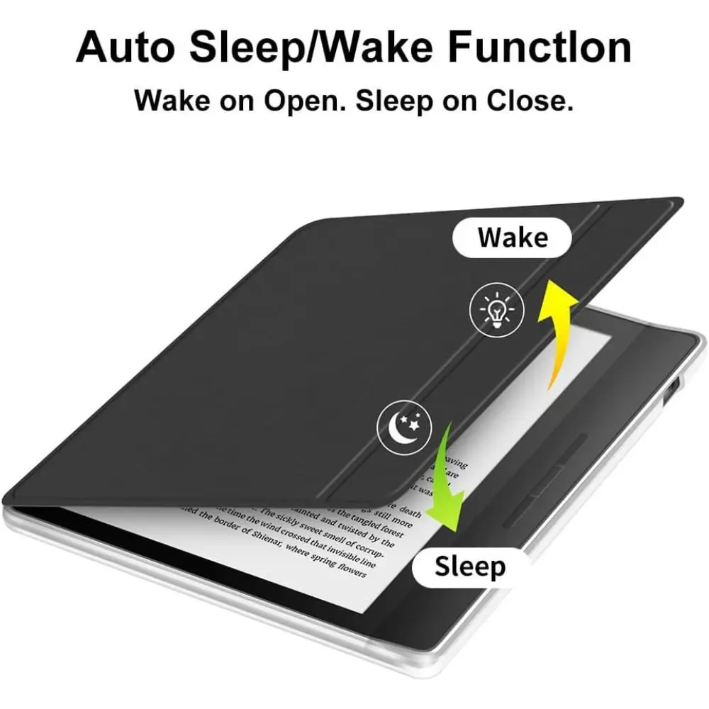 Funda para lector electrónico de 7 pulgadas con correa de mano Auto Wake/Sleep Smart Cover Funda tipo Folio de cuero a prueba de golpes para KOBO Libra Color/2 - imagen 5