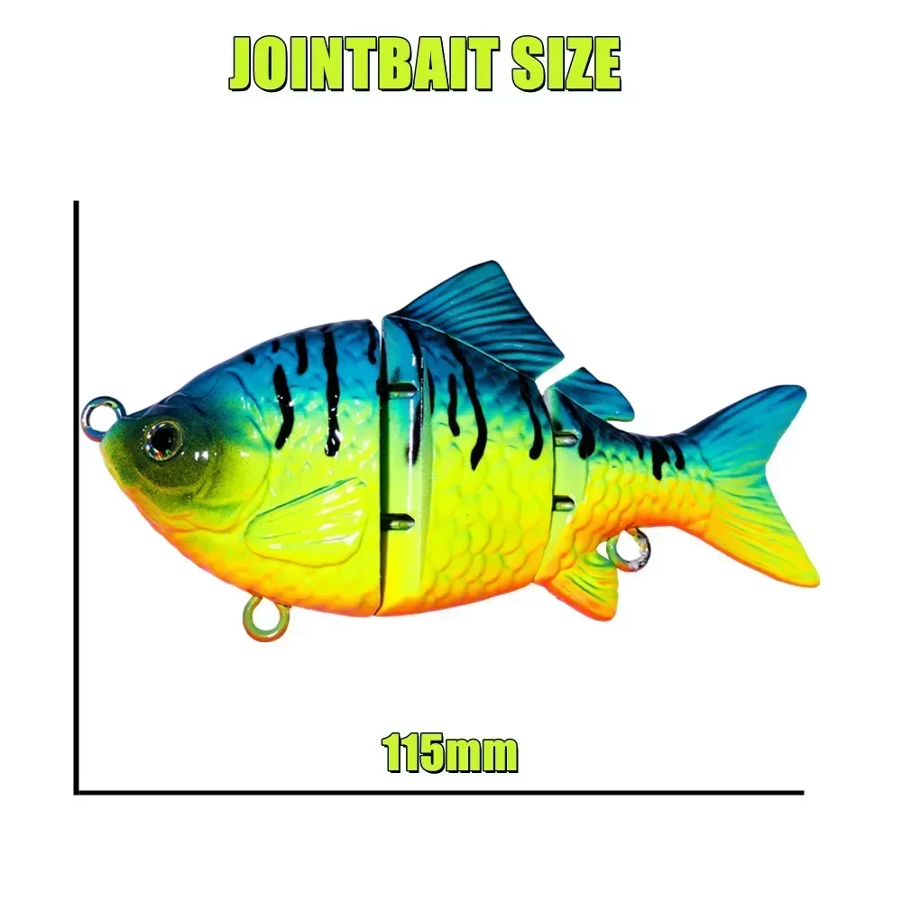 Señuelos de pesca articulados de plástico duro, 114mm, 37g, hundimiento de carpa, Swimbait, cebo deslizante, Crankbait, Wobbler, aparejos de Lucio - imagen 2