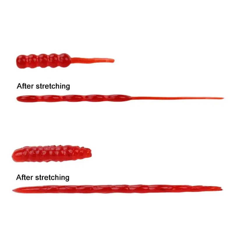 WEIHE, 1 caja, señuelo de pesca de trucha suave, cebo de silicona Wobbler Swimbait, cebos de gusano artificiales, 20mm, olor a pescado, Tpr, Material ecológico - imagen 3