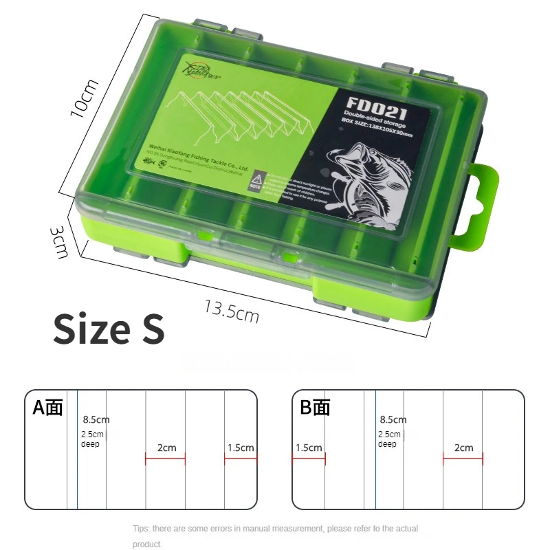 Caja de aparejos de pesca, caja de cebo de cierre de apertura de doble cara, gancho multifuncional, estuche de almacenamiento de señuelos, caja de accesorios de cebo - imagen 4