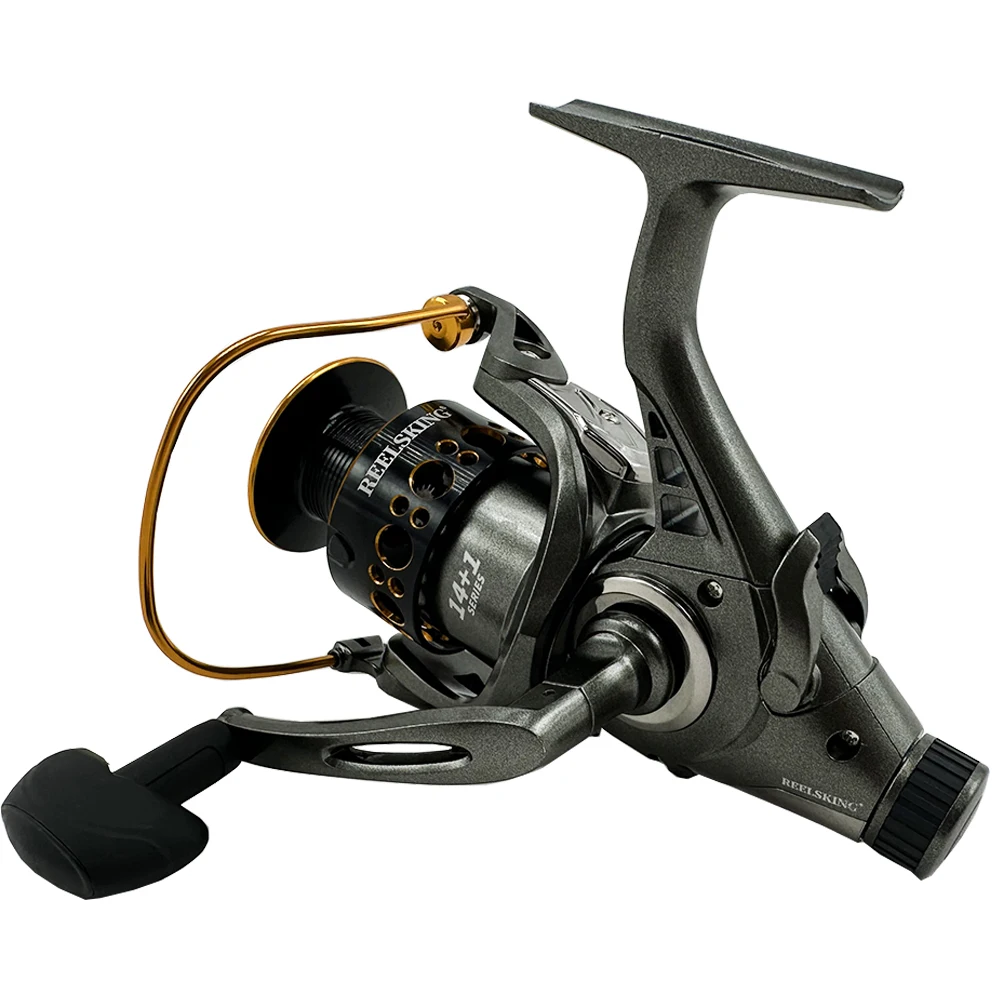 Carrete de pesca giratorio 5,2: 1/4.9:1, carrete de Metal serie 3000-6000, rueda de pesca de carpa, freno doble, carrete de fundición suave - imagen 3