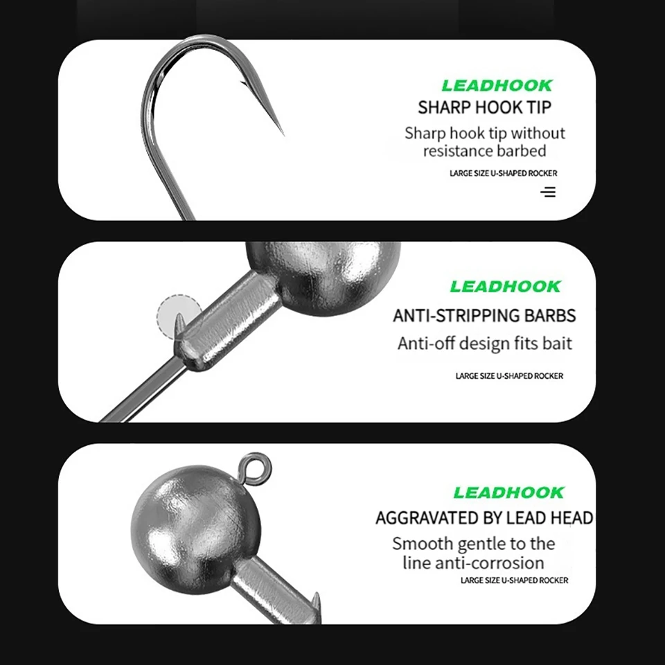 WALK FISH-Kit de señuelos suaves para pesca, lote de 32 unidades, 7cm, 2g, anzuelos de cabeza plomada, 3,5 cm, 5g, con caja de aparejos de pesca - imagen 3