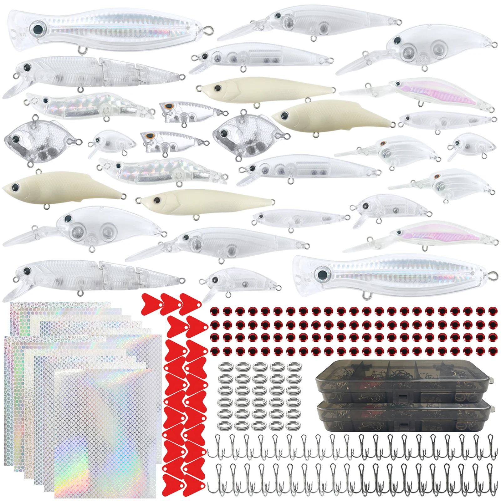 Free Fisher señuelos crankbait Pupper Minnow sin pintar, VIB cebo lápiz - imagen 2