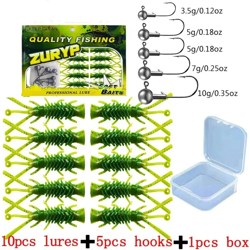 Señuelo de silicona para lubina y carpa – Juego cebo suave insectos - imagen 5