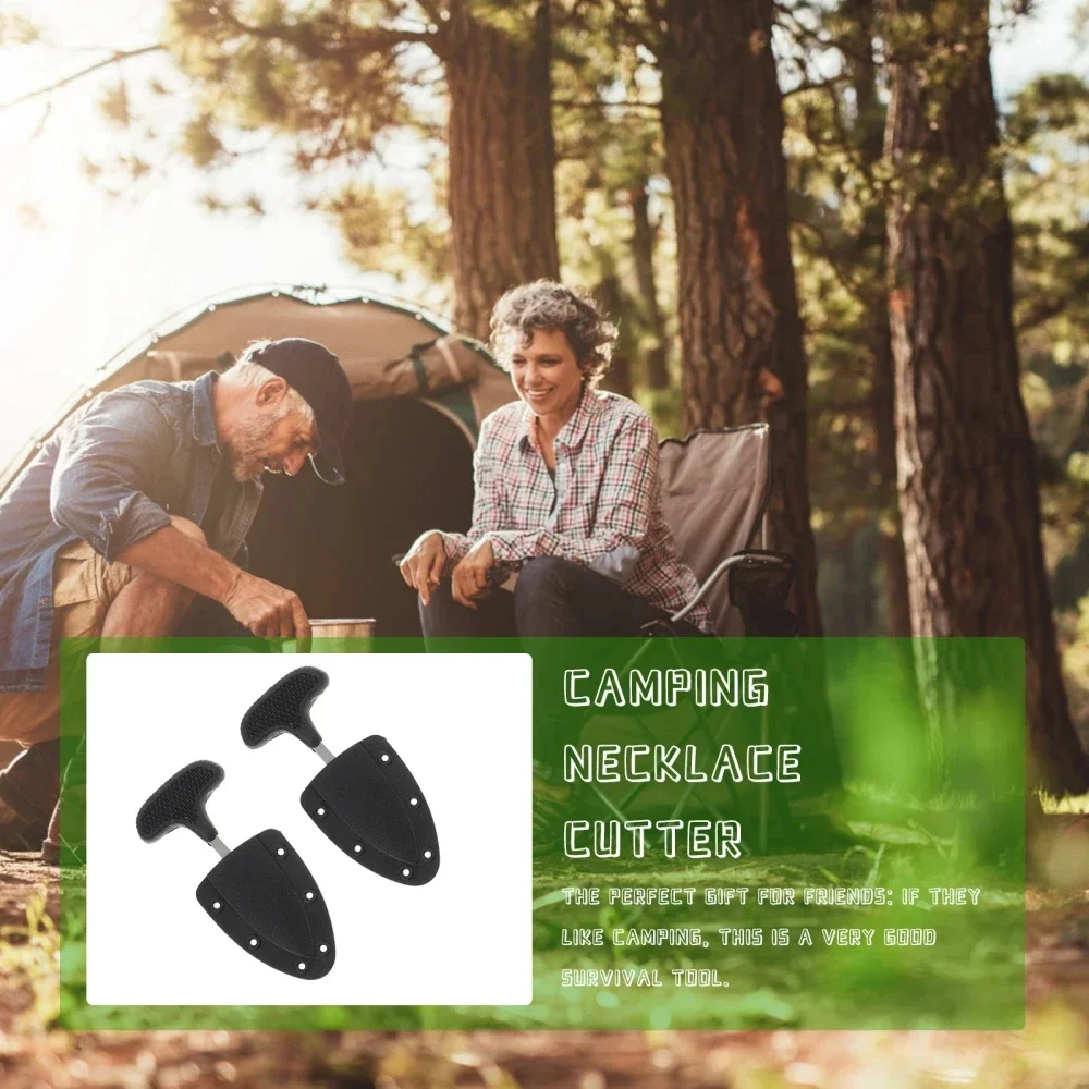 Cortadores de collares multifuncionales, cortadores para acampar al aire libre, cortadores portátiles, cuchillo para colgar collares, cuchillo portátil para acampar, 2 uds. - imagen 5