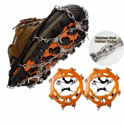 Zapatos de hielo duraderos de 8/10 dientes, pinzas de hielo ligeras antideslizantes, zapatos de nieve y hielo, picos para escalar y montañismo