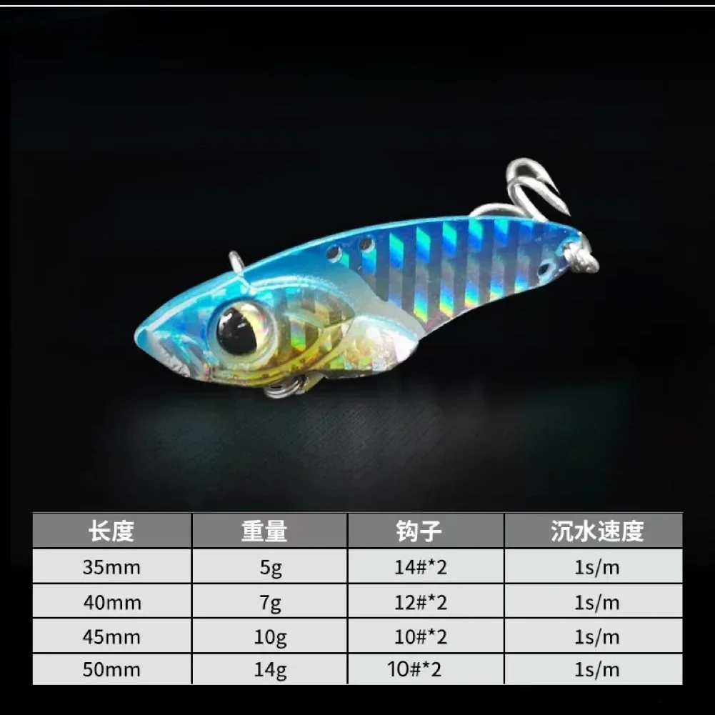 Señuelo de pesca de Metal VIB, 1 piezas, cuchara de vibración, cebos Crankbait para lubina, Wobbler, cebos duros para Cicada, aparejos ViB - imagen 3