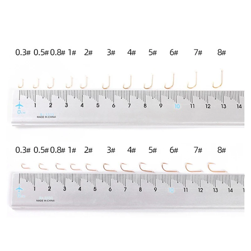 MARUTO-Mangas de cabeza de caña de pescar, anzuelo de pesca, acero al carbono, sin púas, para competición, 0,3-8 # - imagen 5