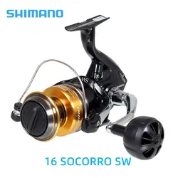 2016 Original SHIMANO SOCORRO SW carrete de pesca giratorio 5000 6000 8000 10000 carrete de pesca de mar grande 4 + 1BB curricán de agua salada