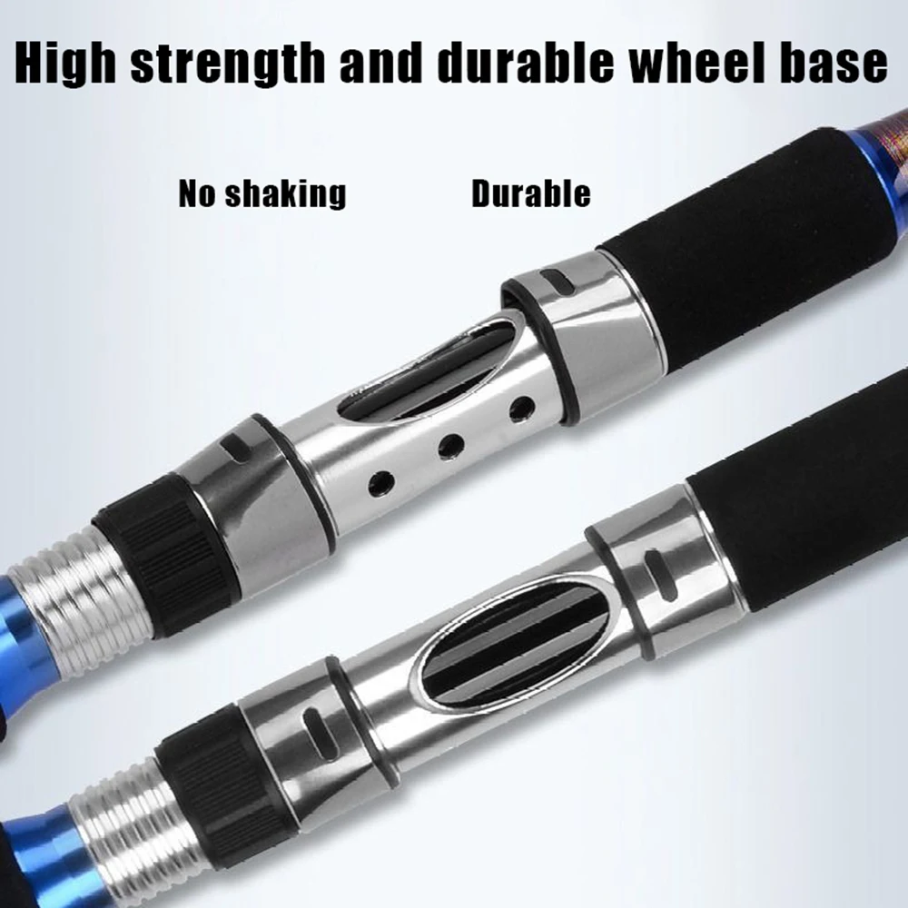 Caña de pescar portátil de 2,1 M y 2,4 M, para viajes, Surf, agua salada, caña giratoria de carbono de 3 piezas, 30-50lb, caña de pescar para Jigging y Trolling para barco - imagen 5