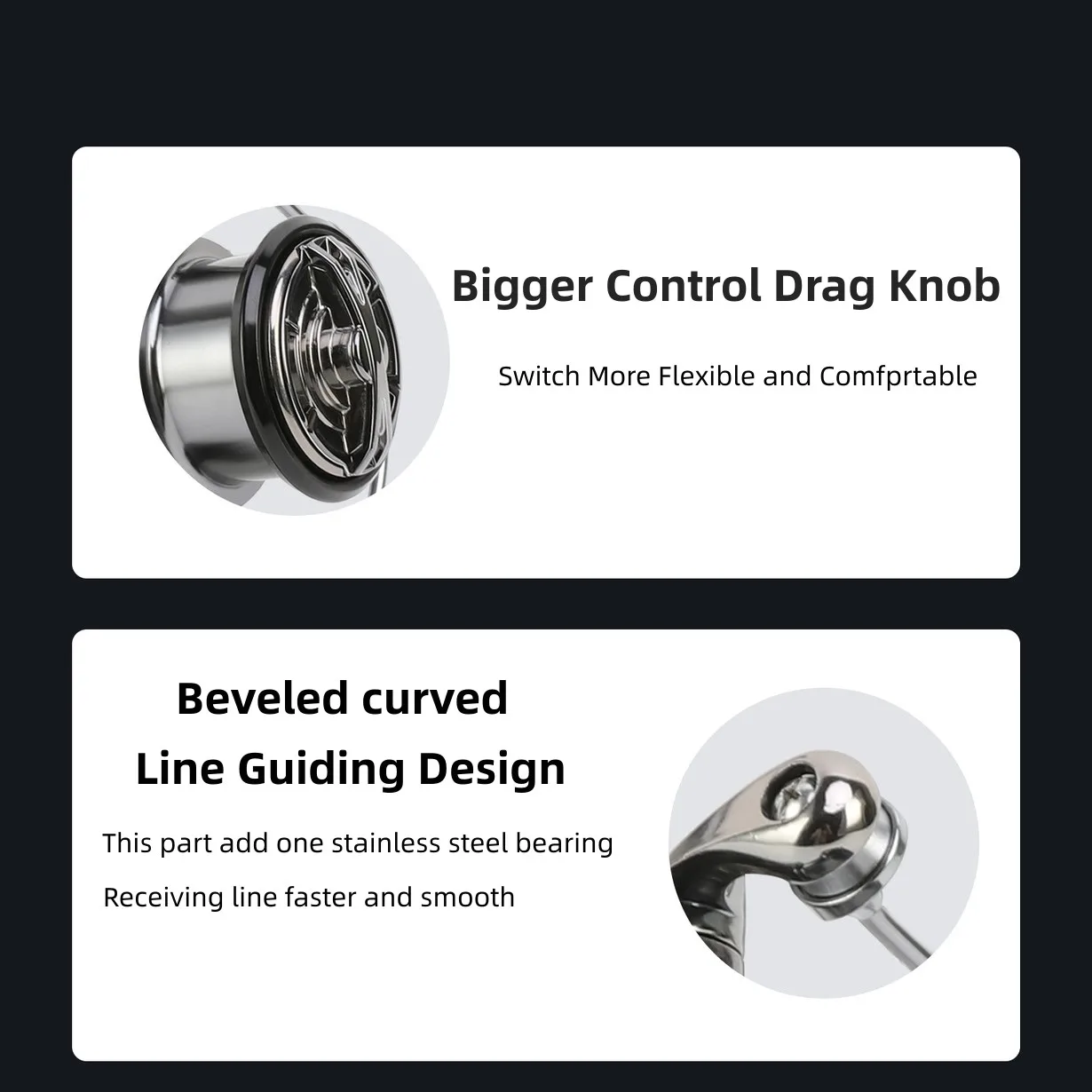 Carrete giratorio de trucha Mavllos Relos con potencia de arrastre, relación de 15Kg, carrete poco profundo de aluminio 5,5:1, carrete de pesca de carpa para Lucio - imagen 5