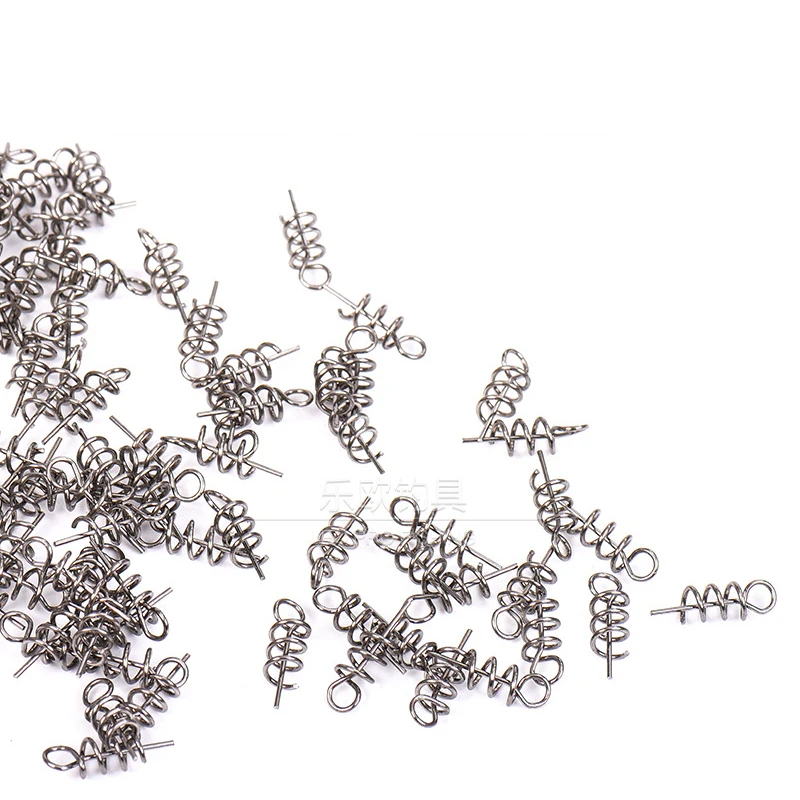 Pasador de bloqueo de resorte, Conector de pesca de 14MM, eslabones giratorios de acero inoxidable y accesorios de cebo blando a presión, 100 unids/lote - imagen 4