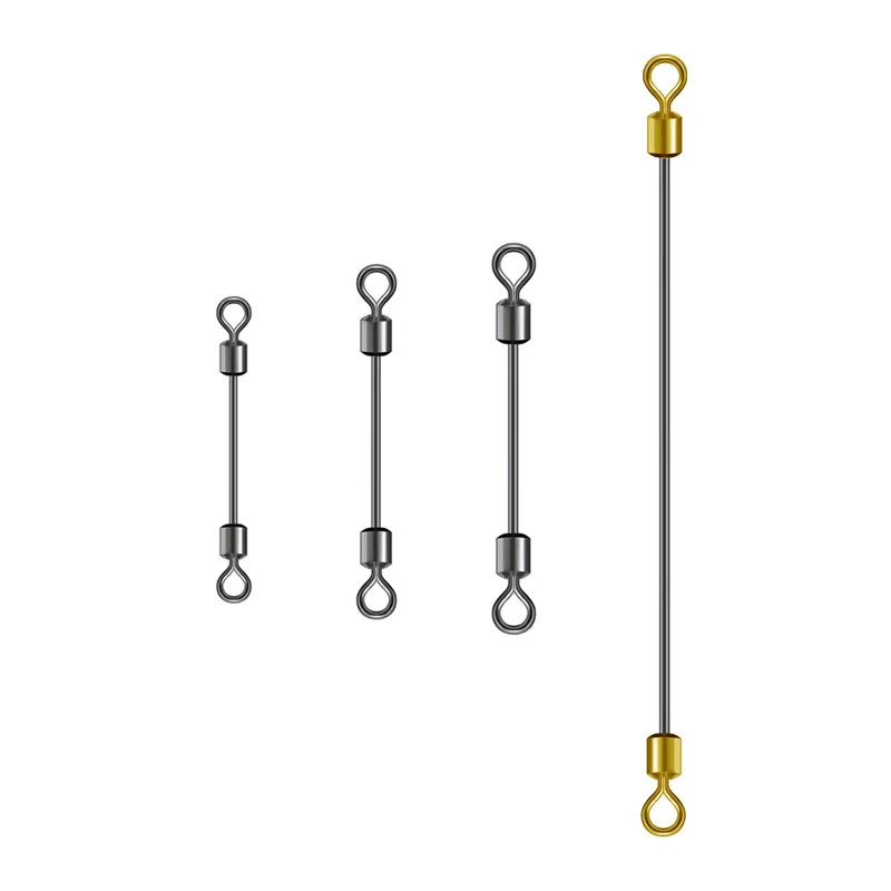 WATERBOY 20 piezas tubo de funda de plomo de Metal giratorio de doble cabezal cerrado línea principal finamente procesada conector de sublínea pesca de plomo rápido