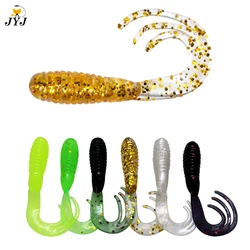 Señuelos Swimbait de silicona para carpa con cola larva 40/50/65 mm