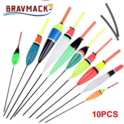 10Pcs Fishing Floats Set 1g-5g Long Tail Barguzinsky Fir Float Kit For Carp Bass Fishing Accessories Fishing Float