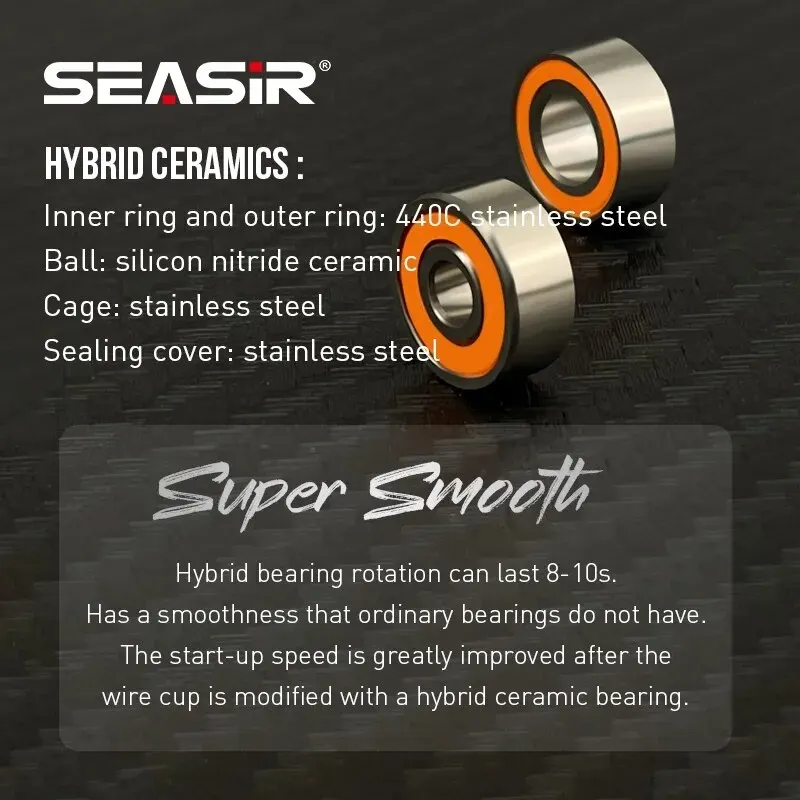 Rodamientos Híbridos SEASIR para Carrete – Semicerámicos - imagen 3